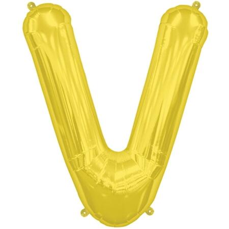 LOFTUS INTERNATIONAL 16 in. Letter V Gold Balloon KV-00588
